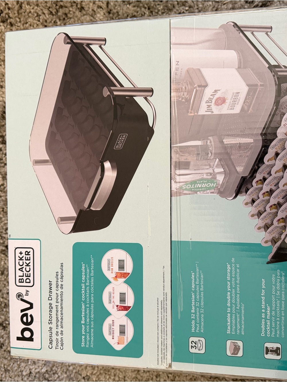 Black & Decker Black and Silver Capsule Storage Drawer